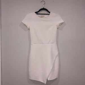 H&M white envelope/asymmetric dress